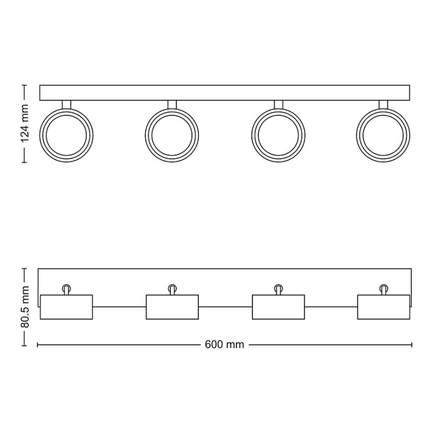 Philips - LED Oświetlenie punktowe 4xLED/5,5W/230V białe