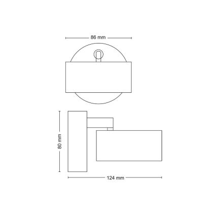 Philips - LED Oświetlenie punktowe LED/5,5W/230V czarne