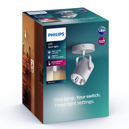 Philips - LED Oświetlenie punktowe SCENE SWITCH BYRE LED/4,3W/230V 2200/2500/2700K