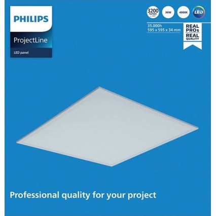 Philips - LED Panel wpuszczany PROJECTLINE LED/36W/230V 59,5x59,5 cm