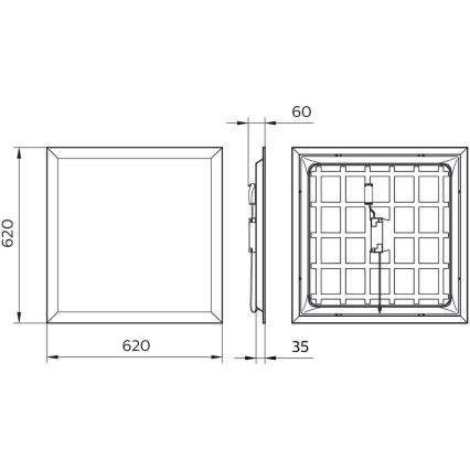 Philips - LED Panel wpuszczany PROJECTLINE LED/36W/230V 62x62 cm