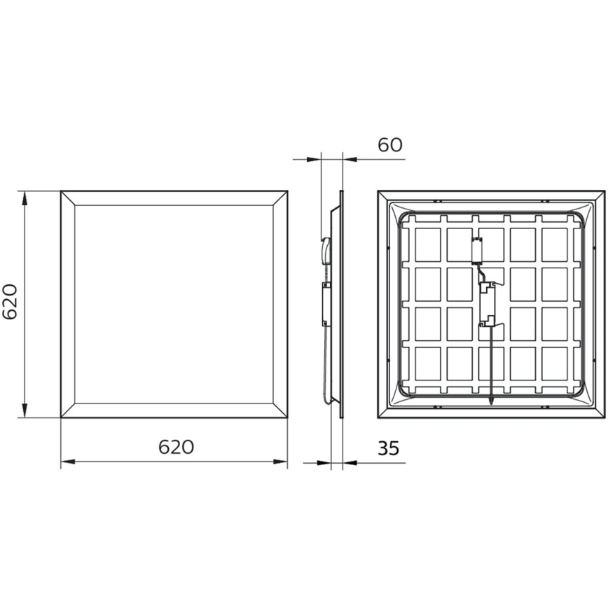 Philips - LED Panel wpuszczany PROJECTLINE LED/36W/230V 62x62 cm