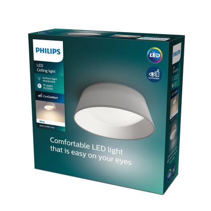 Philips - LED Plafon LED/14W/230V szary