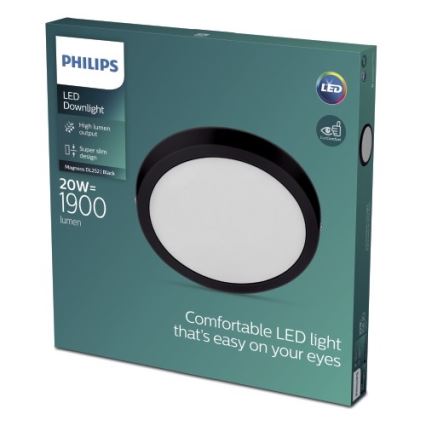 Philips - LED Plafon LED/20W/230V 2700K czarny