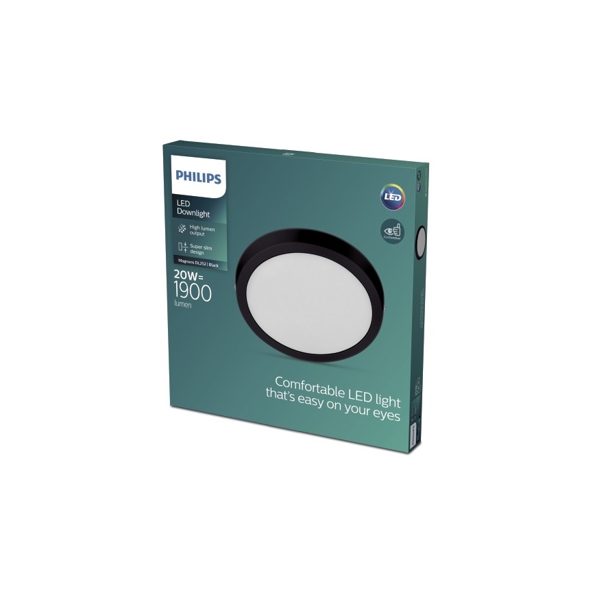 Philips - LED Plafon LED/20W/230V 2700K czarny