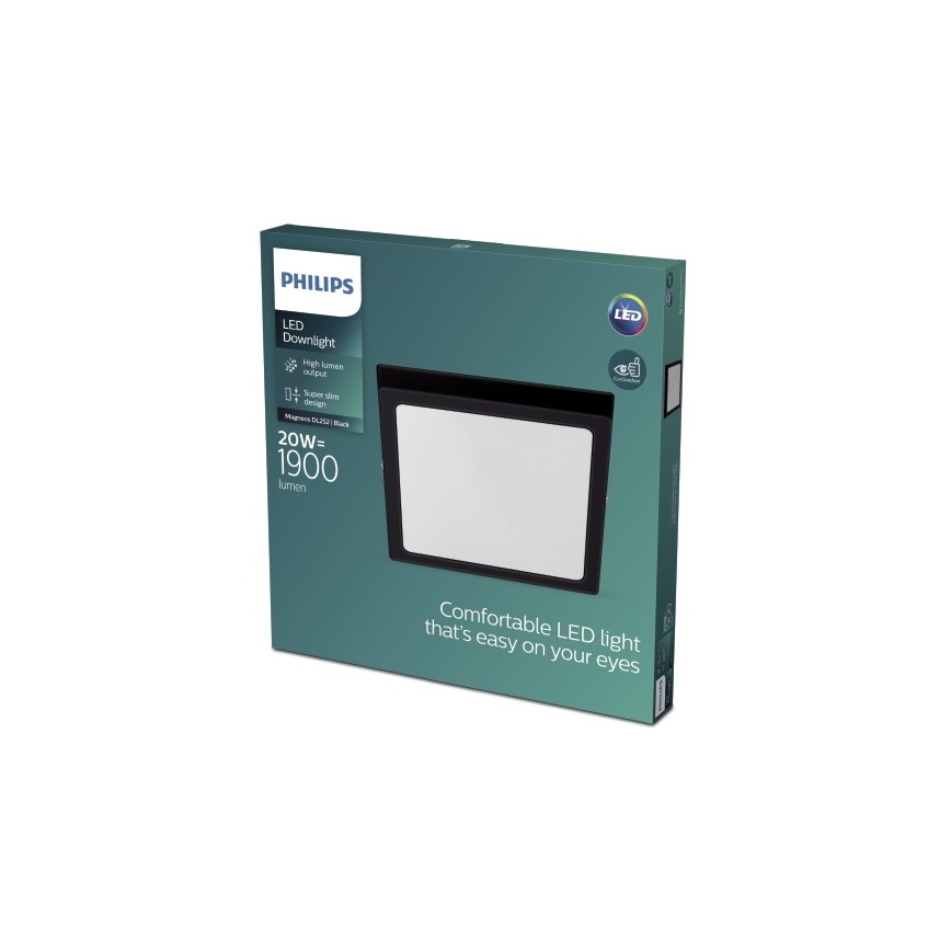 Philips - LED Plafon LED/20W/230V 2700K czarny