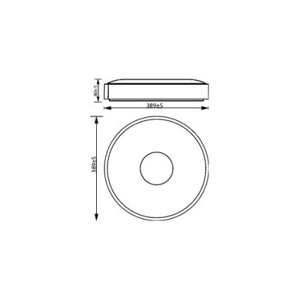 Philips - LED Plafon ściemnialny COINER SCENE SWITCH LED/24W/230V 2700K czarny