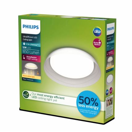 Philips - LED Plafon ściemnialny FLETA SCENE SWITCH LED/10W/230V 2700K przezroczysty