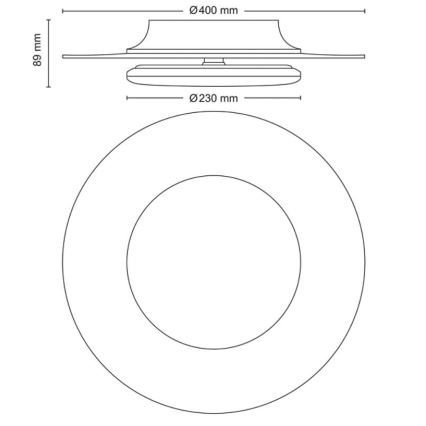 Philips- LED Plafon ściemnialny SCENE SWITCH LED/30W/230V 4000K czarny