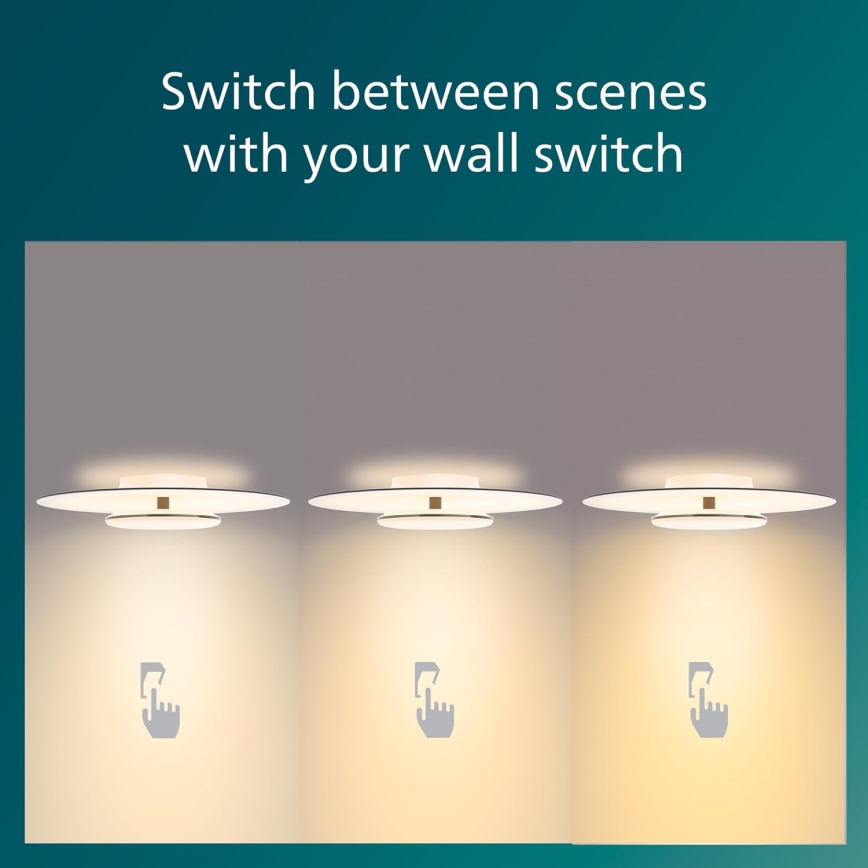 Philips- LED Plafon ściemnialny SCENE SWITCH LED/40W/230V 2700K srebrny