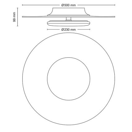 Philips- LED Plafon ściemnialny SCENE SWITCH LED/40W/230V 2700K srebrny