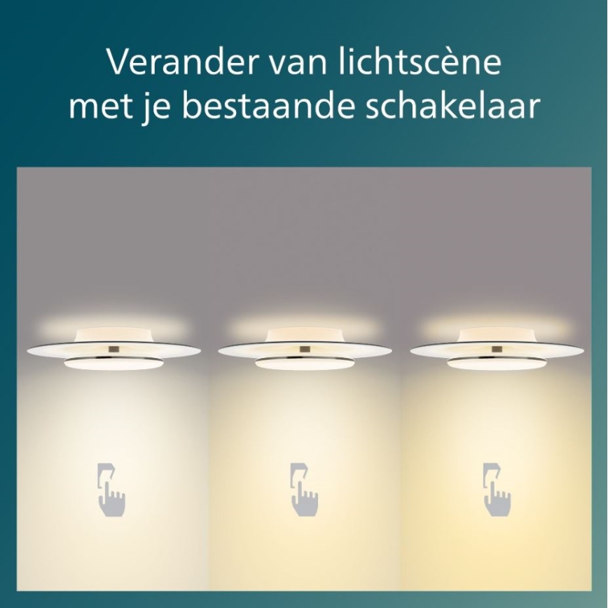 Philips- LED Plafon ściemnialny SCENE SWITCH LED/40W/230V 2700K czarny