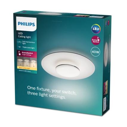 Philips- LED Plafon ściemnialny SCENE SWITCH LED/40W/230V 2700K czarny