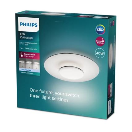 Philips- LED Plafon ściemnialny SCENE SWITCH LED/40W/230V 4000K czarny