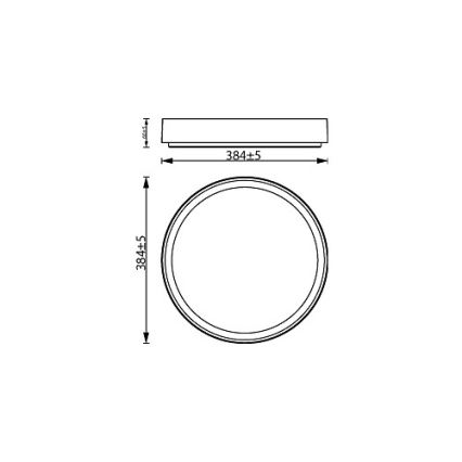 Philips - LED Plafon ściemnialny HANNO LED/24W/230V 2700K czarny
