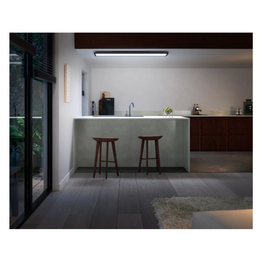 Philips - LED Plafon ściemnialny Hue AURELLE LED/39W/230V 2200-6500K 120x30 cm czarny