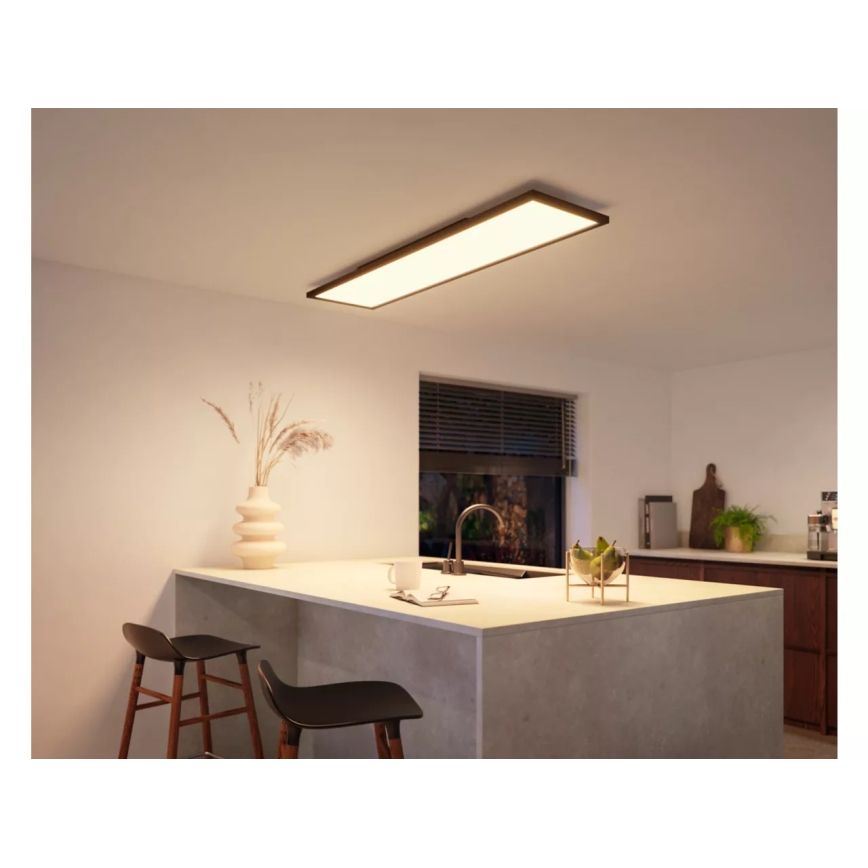 Philips - LED Plafon ściemnialny Hue AURELLE LED/39W/230V 2200-6500K 120x30 cm czarny
