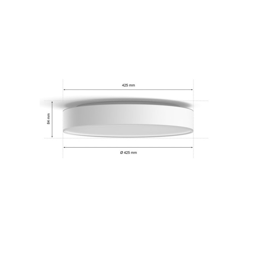 Philips - LED Plafon ściemnialny Hue LED/33,5W/230V 2200-6500K śr. 425 mm biały + pilot zdalnego sterowania