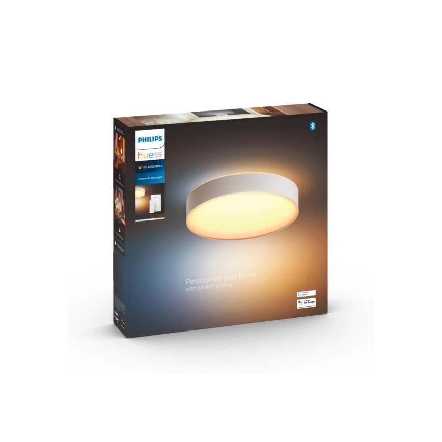 Philips - LED Plafon ściemnialny Hue LED/19,2W/230V 2200-6500K śr. 381 mm biały + pilot zdalnego sterowania