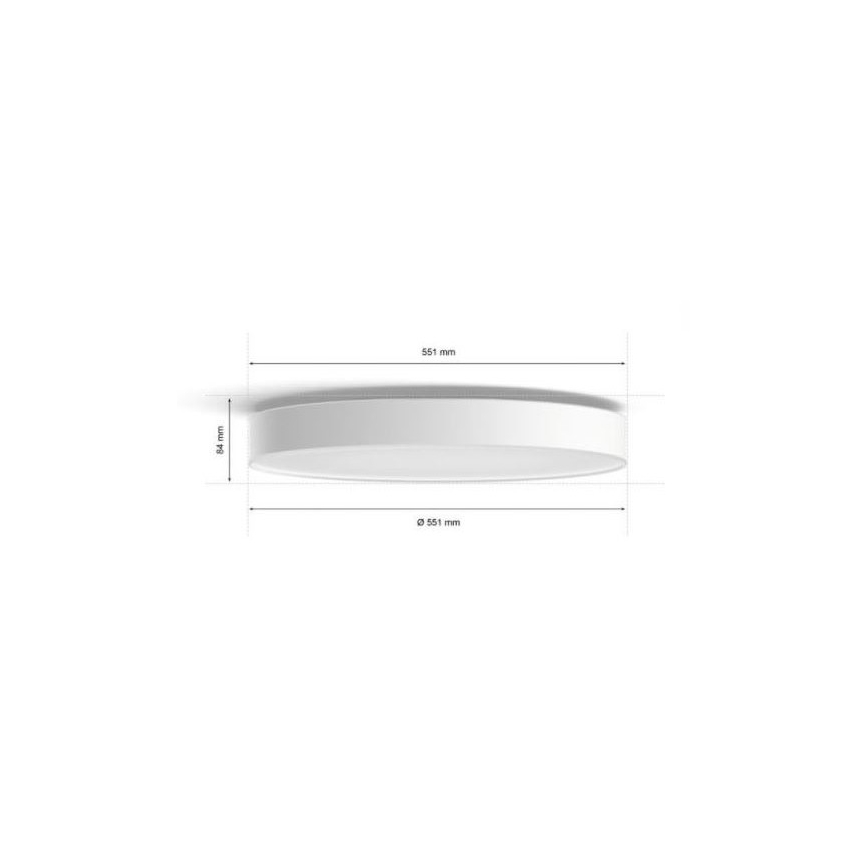 Philips - LED Plafon ściemnialny Hue LED/48W/230V 2200-6500K śr. 551 mm biały + pilot zdalnego sterowania