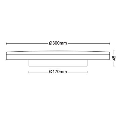 Philips - LED Plafon ściemnialny SCENE SWITCH LED/18W/230V śr. 30 cm 2700K czarne