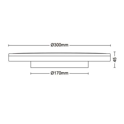 Philips - LED Plafon ściemnialny SCENE SWITCH LED/18W/230V śr. 30 cm 4000K czarny