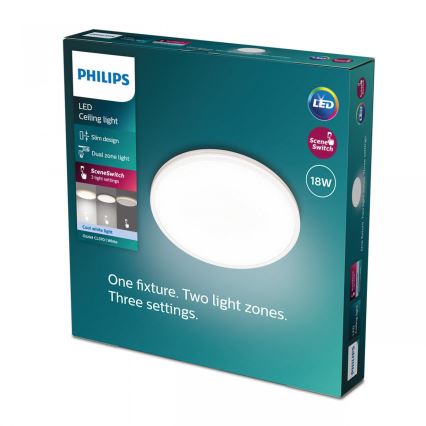 Philips - LED Plafon ściemnialny SCENE SWITCH LED/18W/230V śr. 30 cm 4000K biały