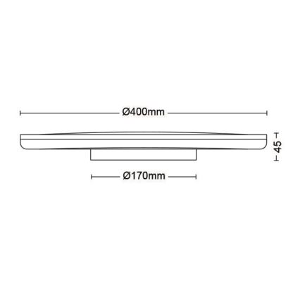 Philips - LED Plafon ściemnialny SCENE SWITCH LED/22W/230V śr. 40 cm 2700K czarny