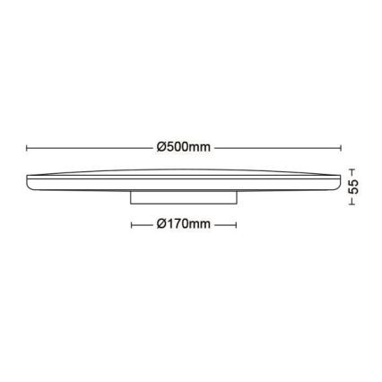 Philips - LED Plafon ściemnialny SCENE SWITCH LED/36W/230V śr. 50 cm 4000K czarny