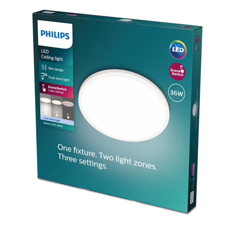 Philips - LED Plafon ściemnialny SCENE SWITCH LED/36W/230V śr. 50 cm 4000K biały