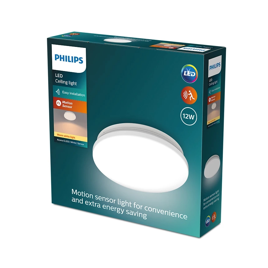 Philips - LED Plafon z czujnikiem ACUNA LED/12W/230V 2700K