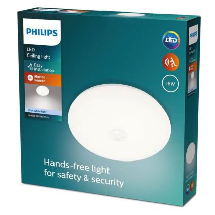 Philips - LED Plafon z czujnikiem LED/16W/230V 4000K