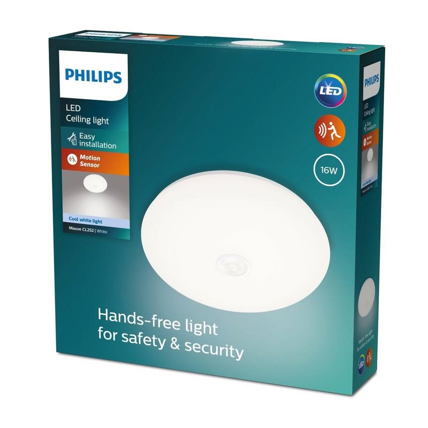 Philips - LED Plafon z czujnikiem LED/16W/230V 4000K