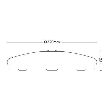 Philips - LED Plafon z czujnikiem LED/16W/230V 4000K