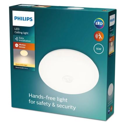 Philips - LED Plafon z czujnikiem LED/16W/230V 2700K