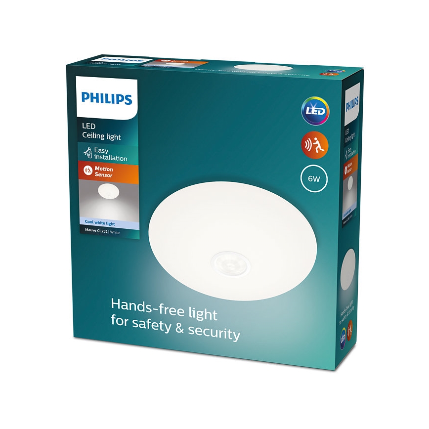 Philips - LED Plafon z czujnikiem MAUVE LED/6W/230V 4000K