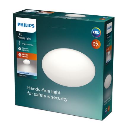 Philips - LED Plafon z czujnikiem 1xLED/12W/230V 4000K