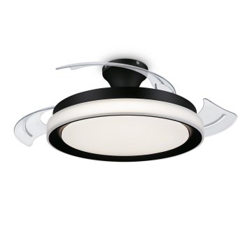 Philips-LED Plafon z wentylatorem BLISS LED/35W/230V 5500/4000/2700K czarny + pilot zdalnego sterowania