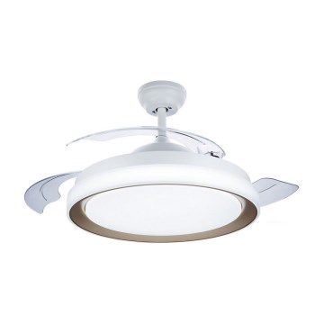 Philips-LED Plafon z wentylatorem LED/35W/230V 5500/4000/2700K + pilot zdalnego sterowania złoty