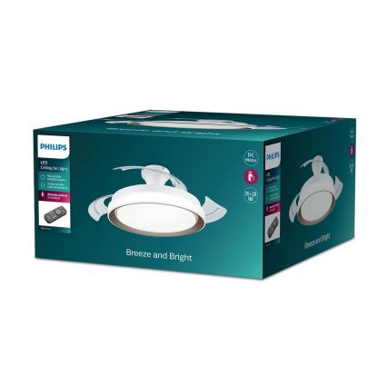Philips-LED Plafon z wentylatorem LED/35W/230V 5500/4000/2700K + pilot zdalnego sterowania złoty