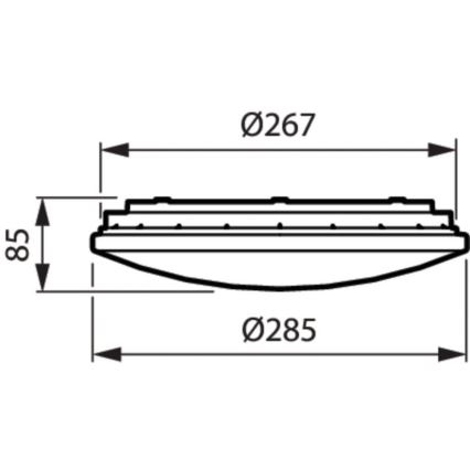 Philips WL060V LED11S/830 PSU II WH - LED Plafon zewnętrzny MOUNTED LED/14,5W/230V IP44 3000K