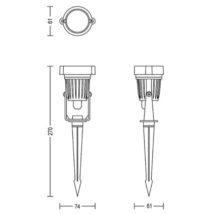 Philips - LED Punktowe światło zewnętrzne CASPER LED/1,5W/24V IP44