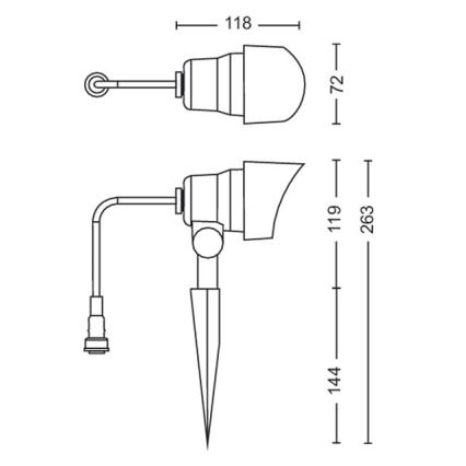 Philips - LED Punktowe światło zewnętrzne LED/6W/12V 2700K IP44