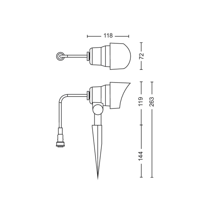 Philips - LED Punktowe światło zewnętrzne LED/6W/12V 2700K IP44