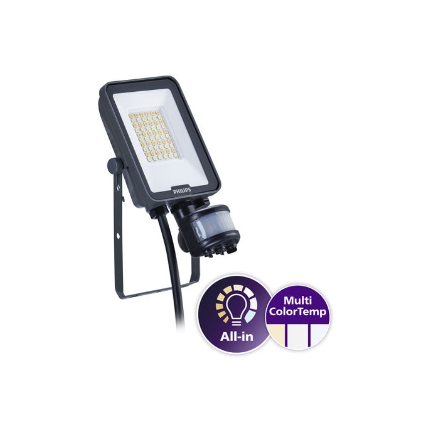 Philips - Reflektor LED z czujnikiem ruchu i zmierzchu LEDINAIRE ALL-IN LED/20W/230V 3000/4000/6500K IP65