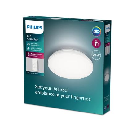 Philips - LED regulowane oświetlenie sufitowe LED/24W/230V 2700-6500K + pilot zdalnego sterowania