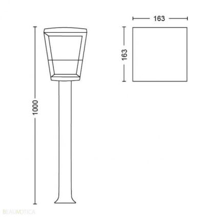 Philips 17442/30/P7 - LED RGB Lampa zewnętrzna HUE ECONIC LED/15W/230V IP44