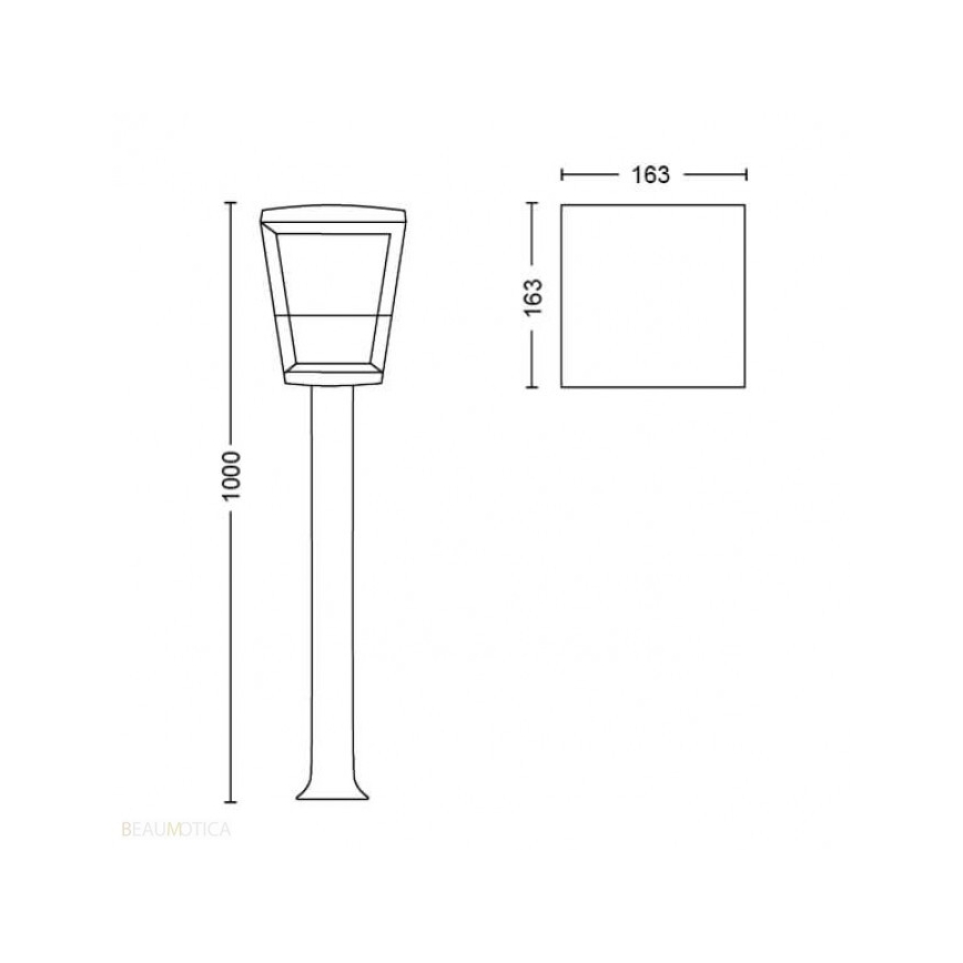 Philips 17442/30/P7 - LED RGB Lampa zewnętrzna HUE ECONIC LED/15W/230V IP44