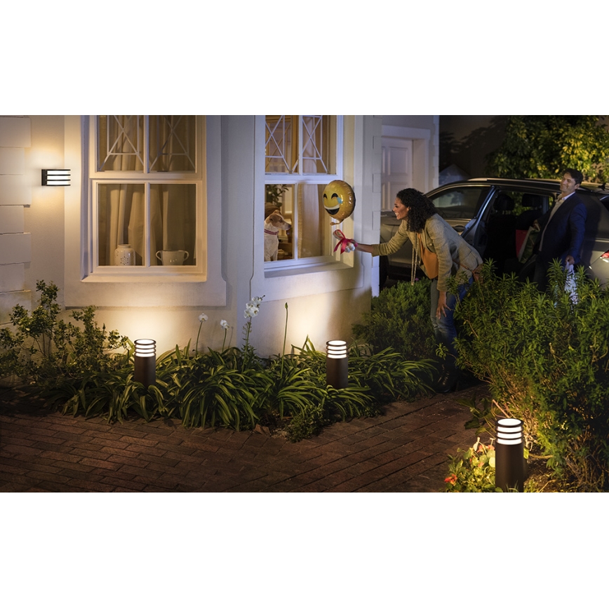 Philips - LED RGB ściemnialna lampa zewnętrzna Hue LUCCA 1xE27/8,1W/230V 25 cm 1000-20000K IP44
