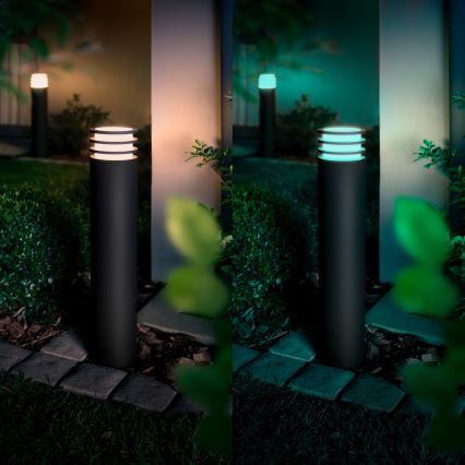 Philips - LED RGB ściemnialna lampa zewnętrzna Hue LUCCA 1xE27/8,1W/230V 77 cm 1000-20000K IP44